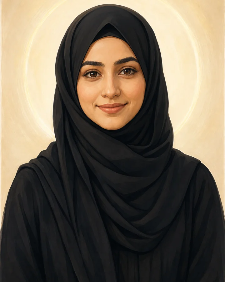 Illustrated female private profile avatar